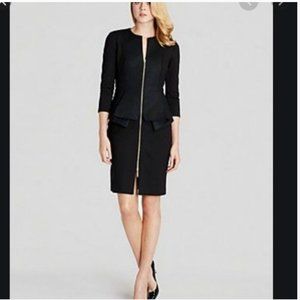 Ted Baker black Jamtye Structured Zip Dress size 0 nwot